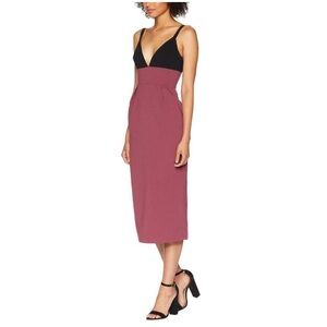 Black and mauve Midi Dress STUNNING JILL STUART TWO-TONE DRESS with pockets